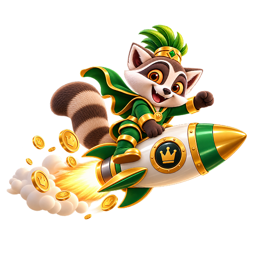 First Mascot Flying on Rocket
